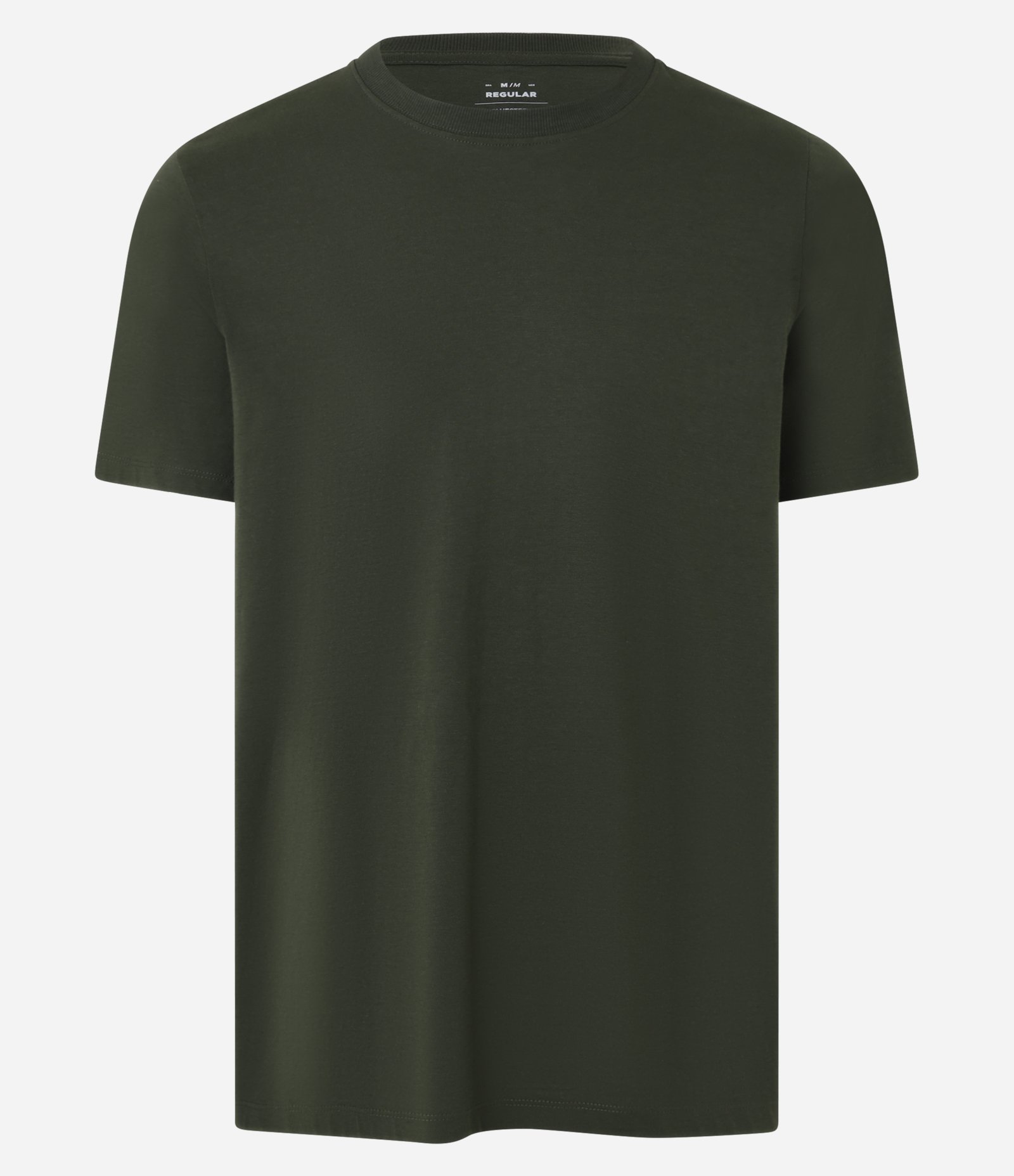 Camiseta Regular Básica em Algodão Verde 6
