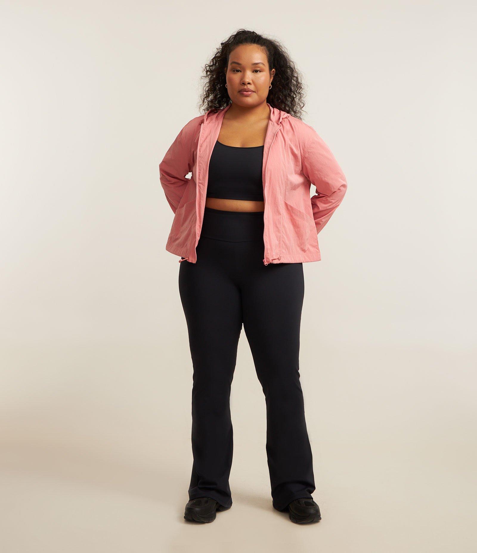 Jaqueta Parachute com Reguladores e Capuz Curve & Plus Size Rosa 2