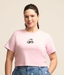 Blusa Baby Tee com Estampa de Cereja Curve & Plus Size