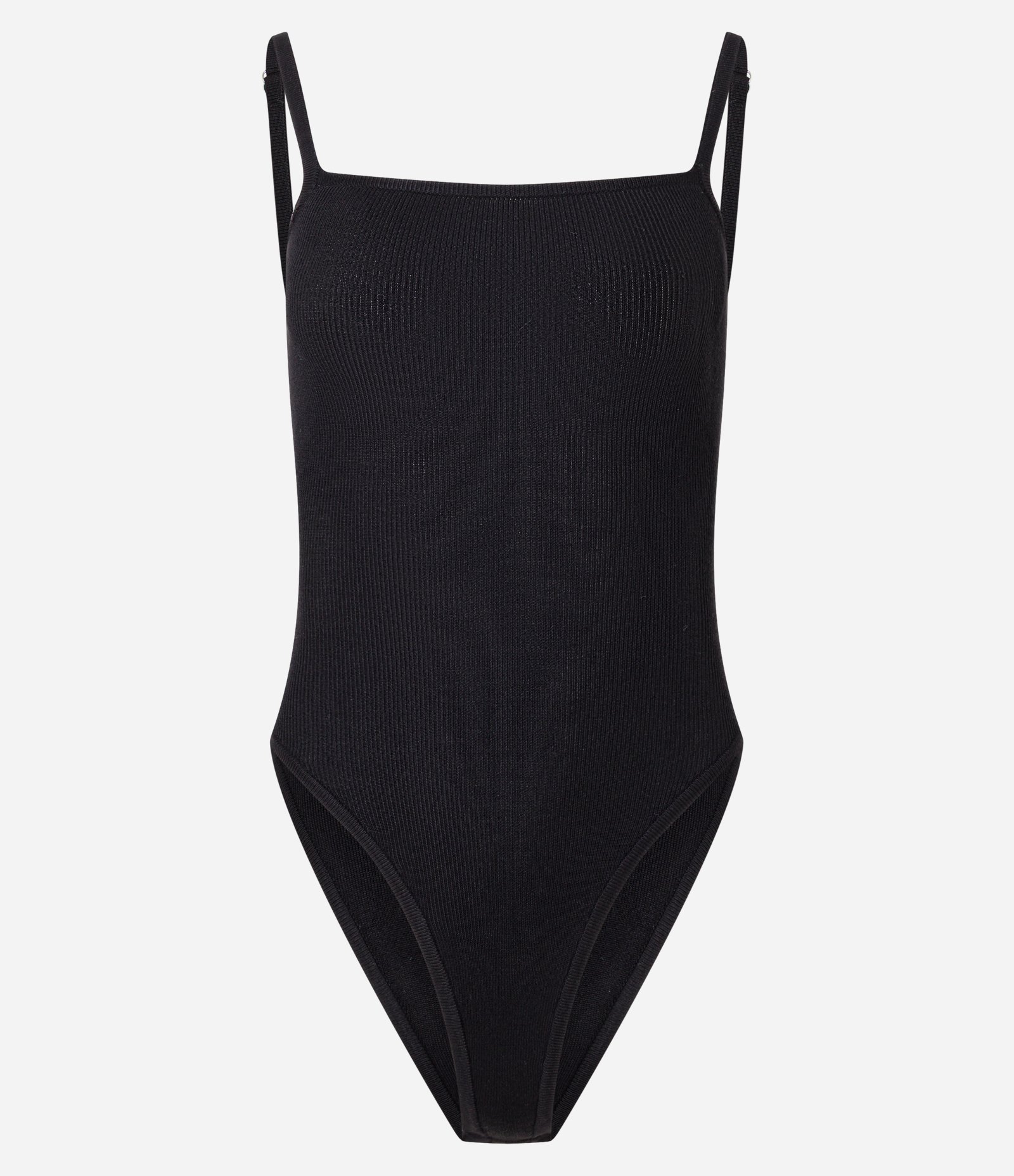 Body de Alça em Tricô com Textura Canelada Preto 5