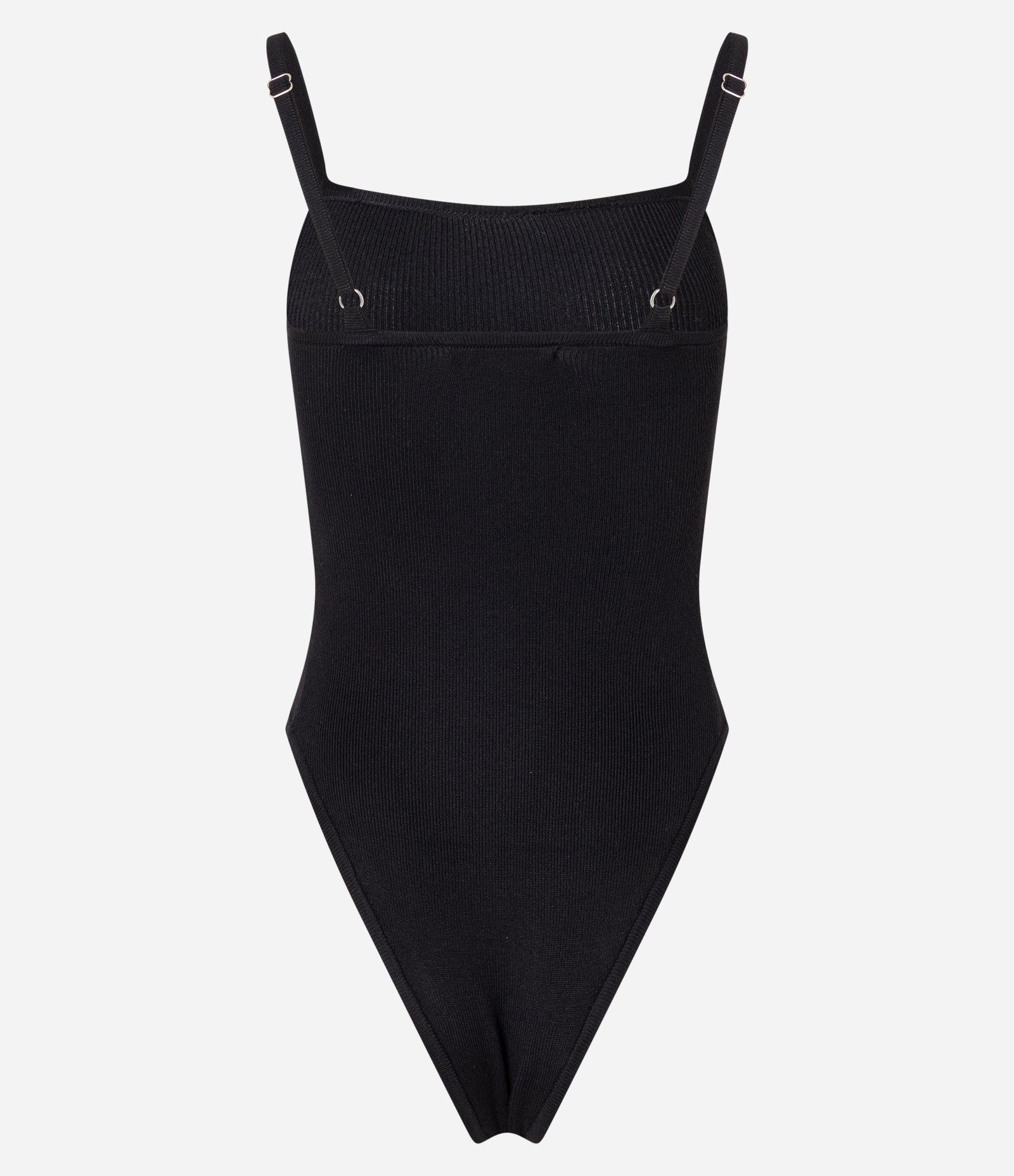 Body de Alça em Tricô com Textura Canelada Preto 7