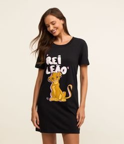 Camisola T-Shirt em Algodão com Estampa Rei Leão