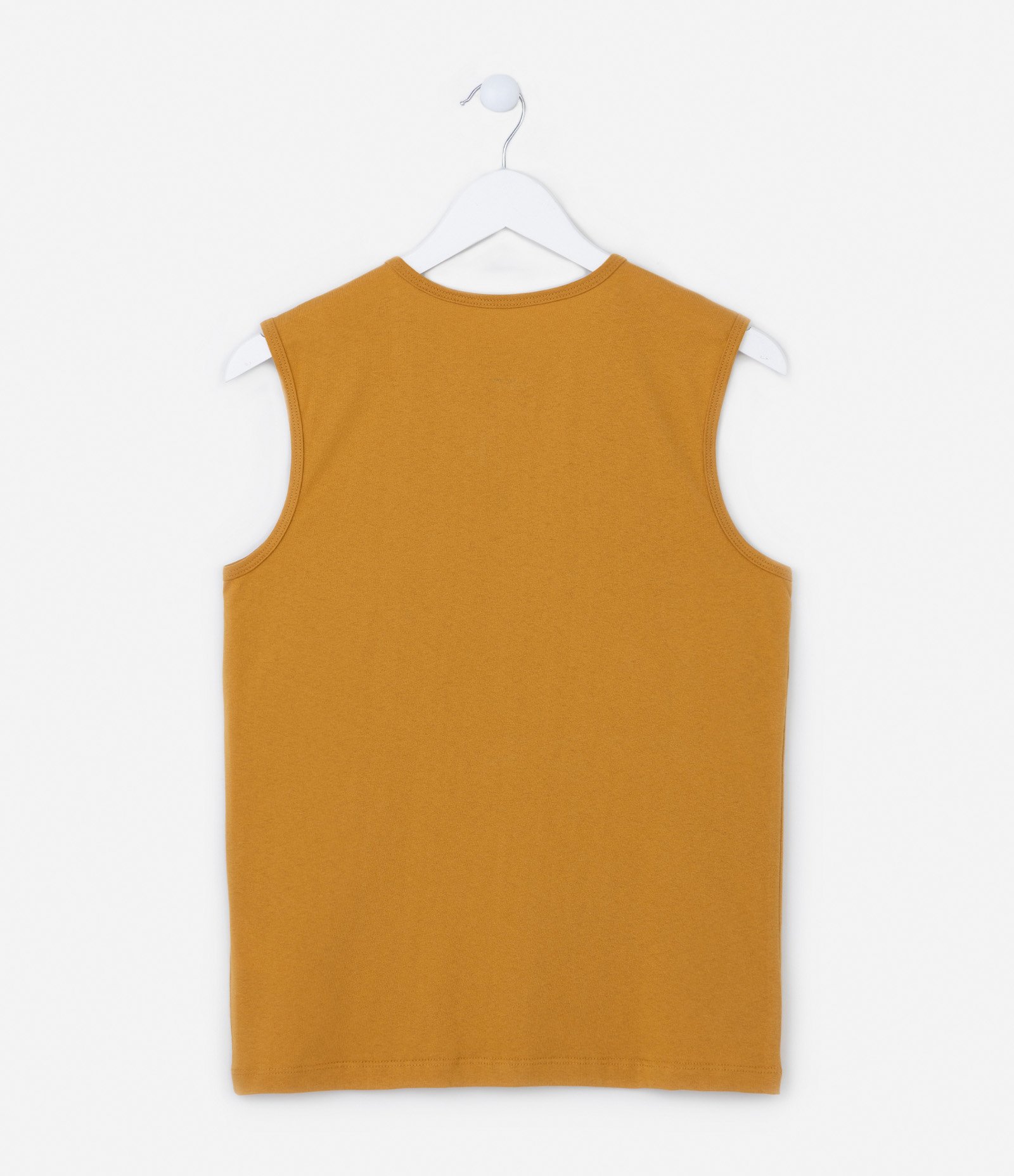 Regata Infantil com Estampa Coqueiro - Tam 5 a 14 Anos Amarelo 2