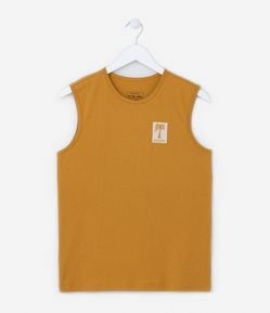 Regata Infantil com Estampa Coqueiro - Tam 5 a 14 Anos