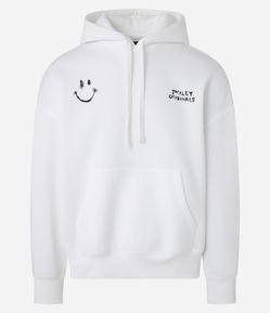 Blusão Boxy em Algodão com Estampa Smile
