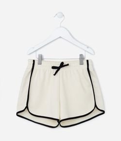 Short Infantil em Moletom com Viés Contrastante - Tam 5 a 14 Anos