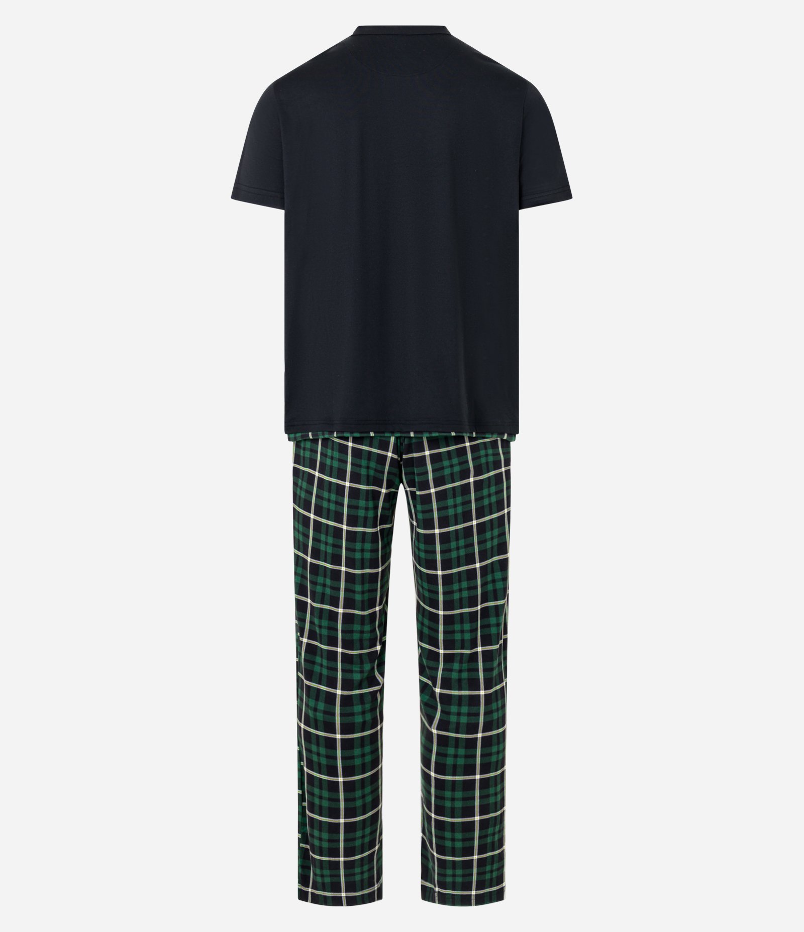 Pijama Longo com Estampa Xadrez Verde/Azul 2