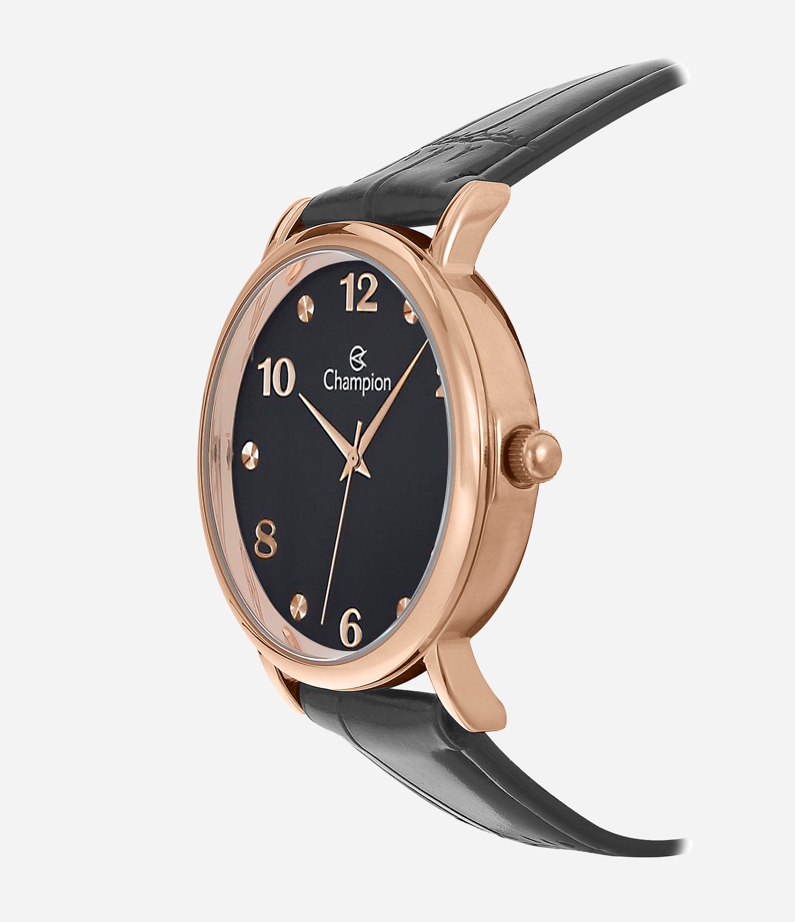 Kit Relógio Feminino Champion Analógico com Pulseira em Couro  Preto 4