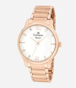 Kit Relógio Feminino Champion Analógico em Aço 