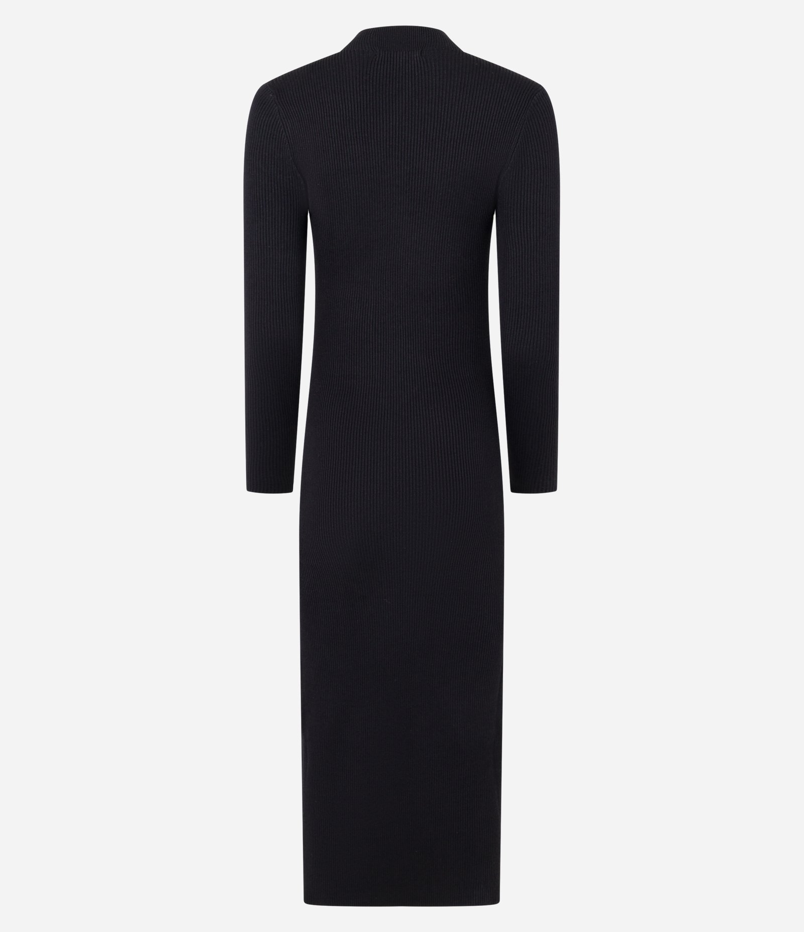 Vestido Long Midi em Tricô com Gola Alta Preto 3