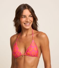 Biquíni Top Cortininha em Microfibra com Estampa Sol