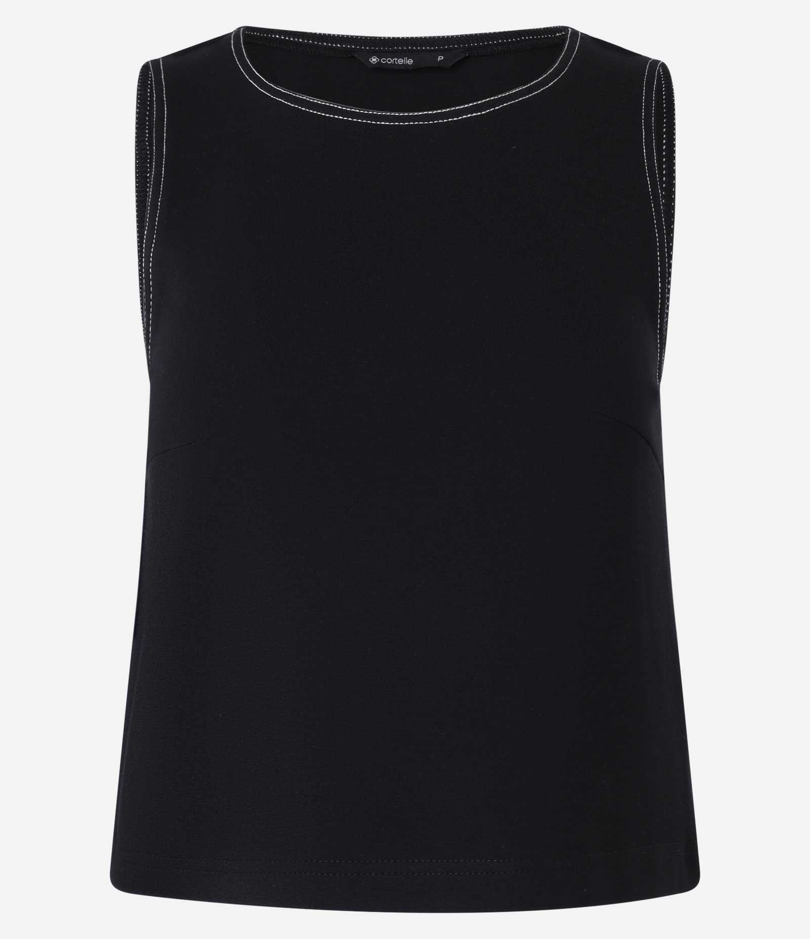 Blusa em Ponto Roma com Costura Aparente Preto 5