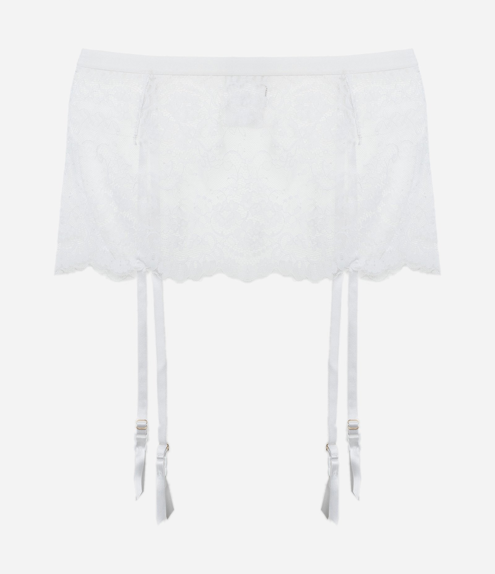 Cinta Liga Alongada em Renda Branco 3