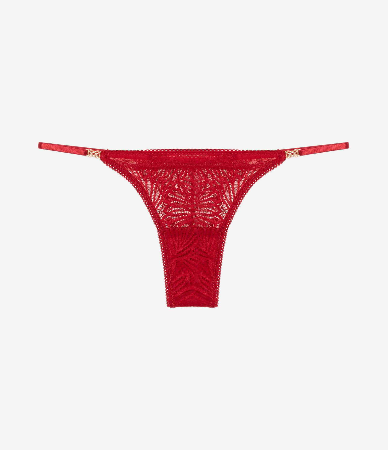 Calcinha String Fio em Renda Diferenciada com Laterais Finas Vermelho 5