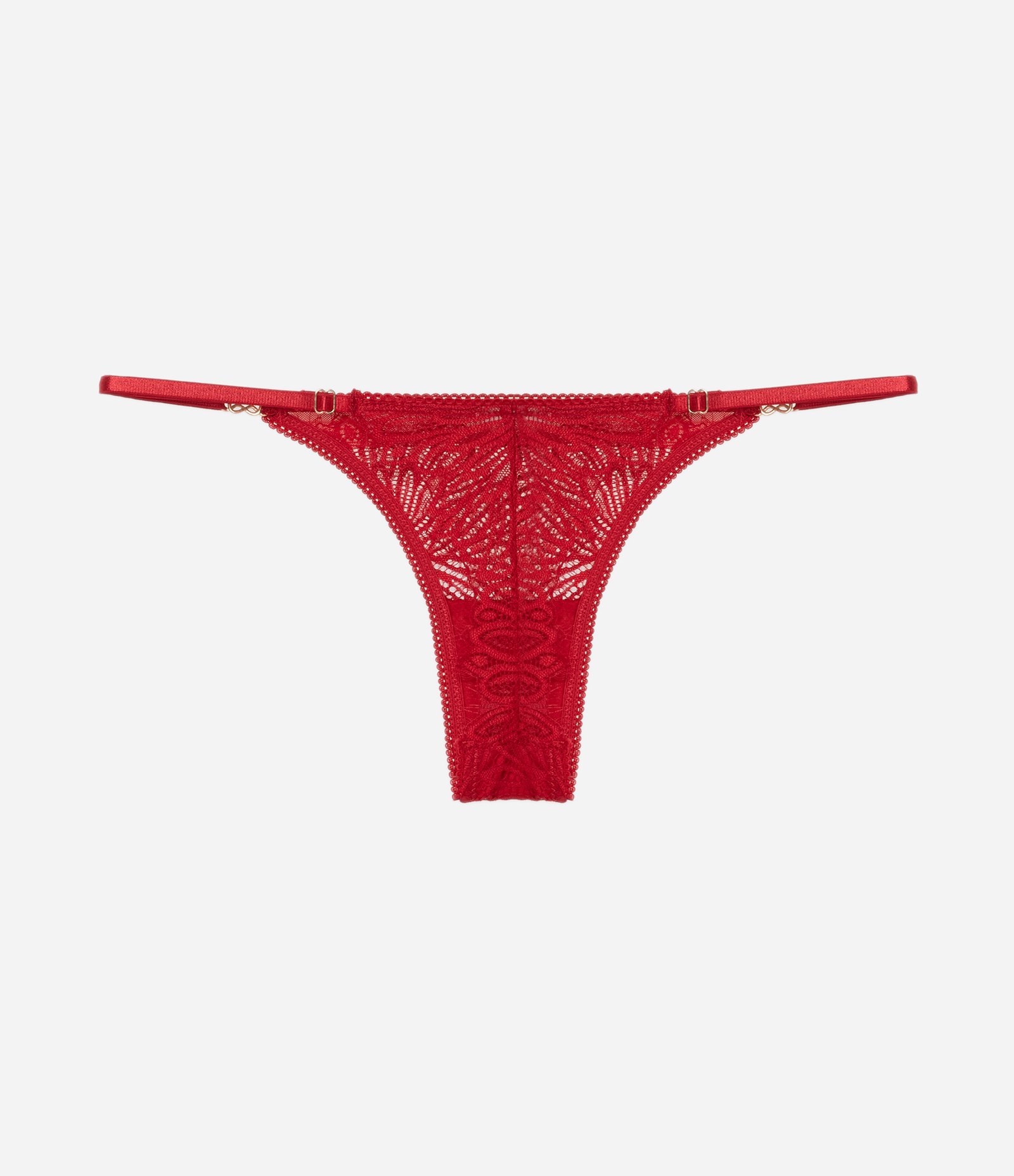 Calcinha String Fio em Renda Diferenciada com Laterais Finas Vermelho 6