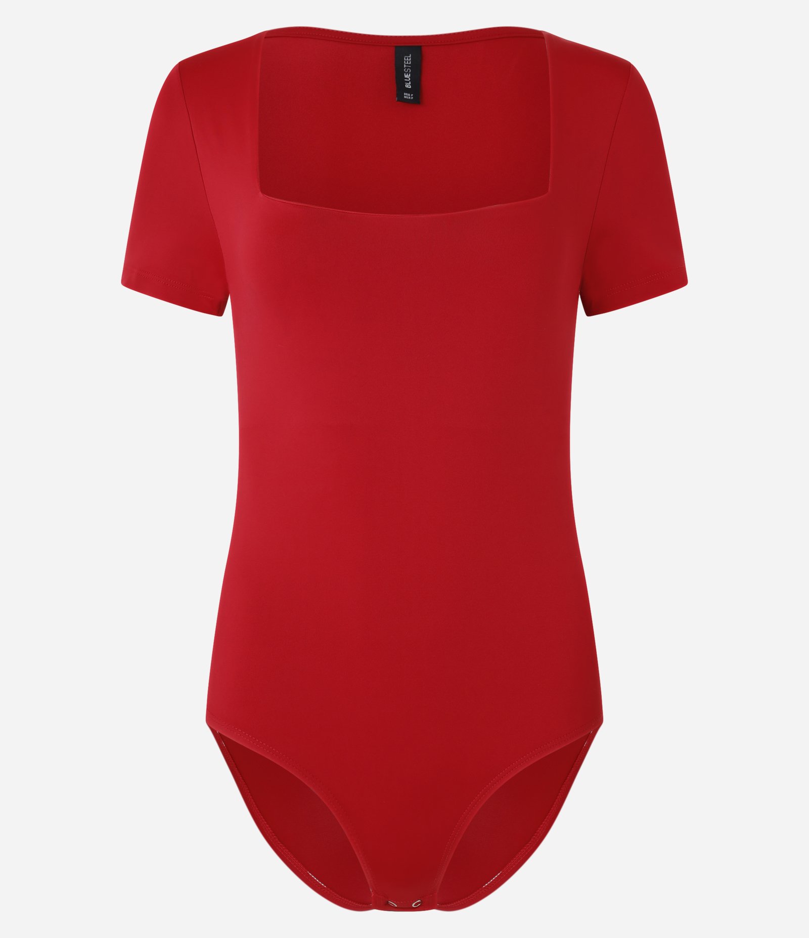 Body em Microfibra com Decote Quadrado Vermelho 6