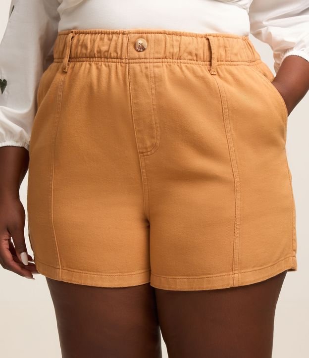 Short Clochard em Sarja com Bolso Faca Curve & Plus Size