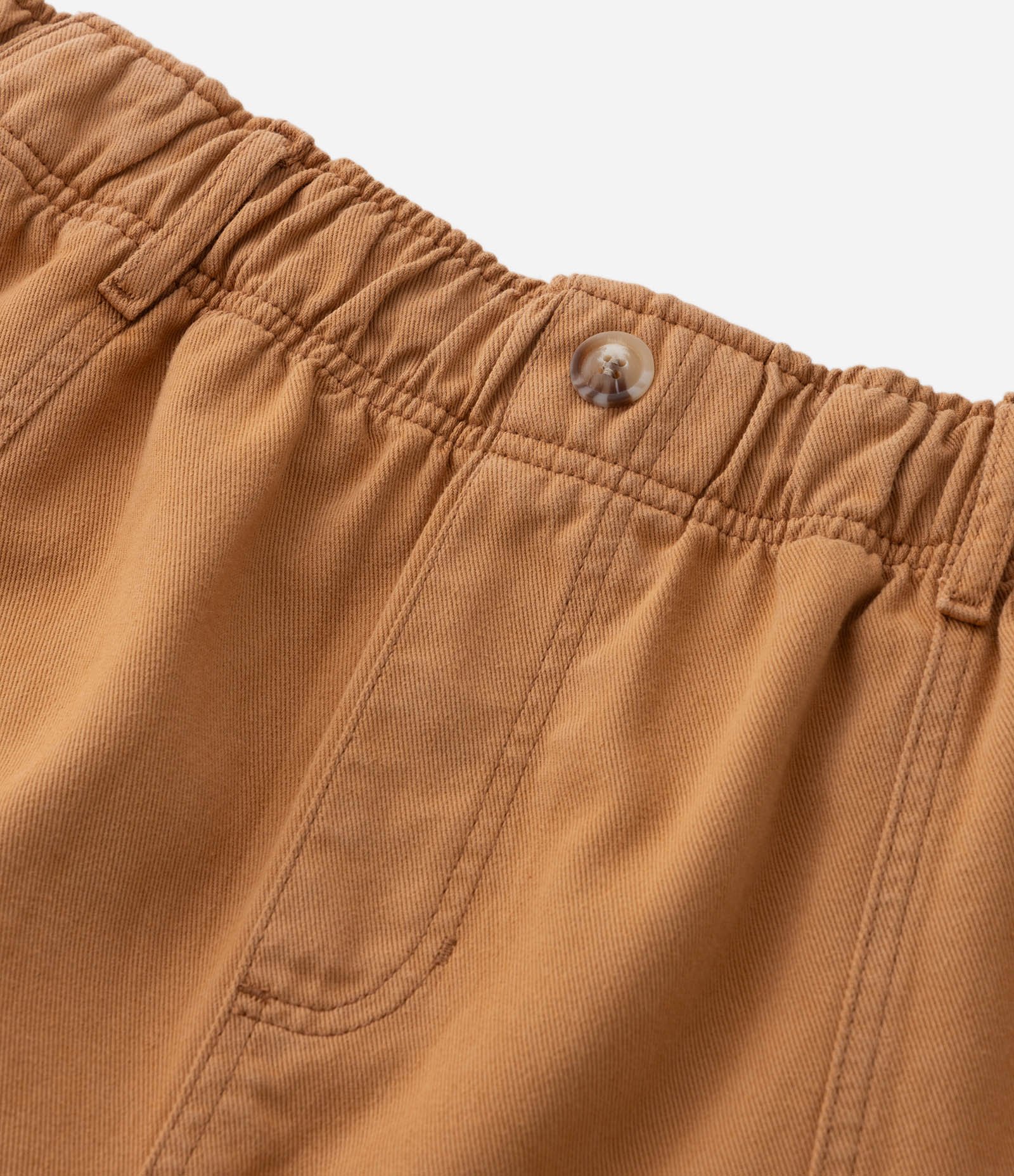 Short Clochard em Sarja com Bolso Faca Curve & Plus Size Caramelo 7