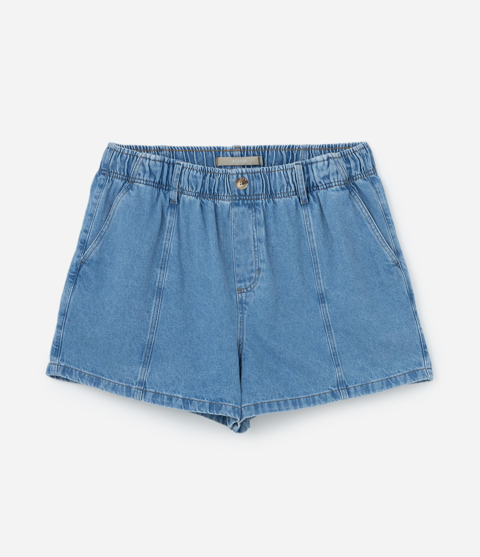 Short Clochard em Jeans com Bolso Faca Curve & Plus Size Azul 5