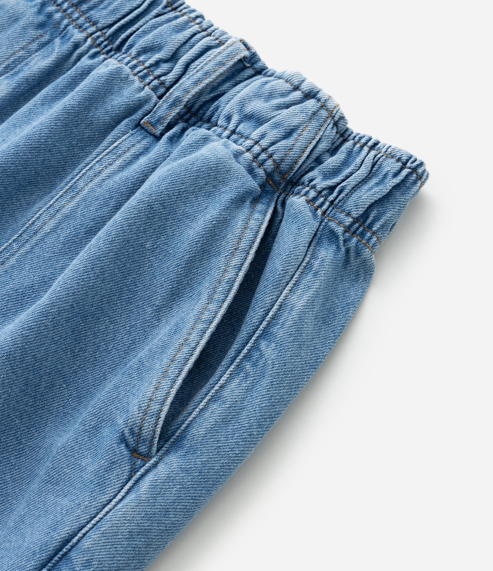 Short Clochard em Jeans com Bolso Faca Curve & Plus Size Azul 7