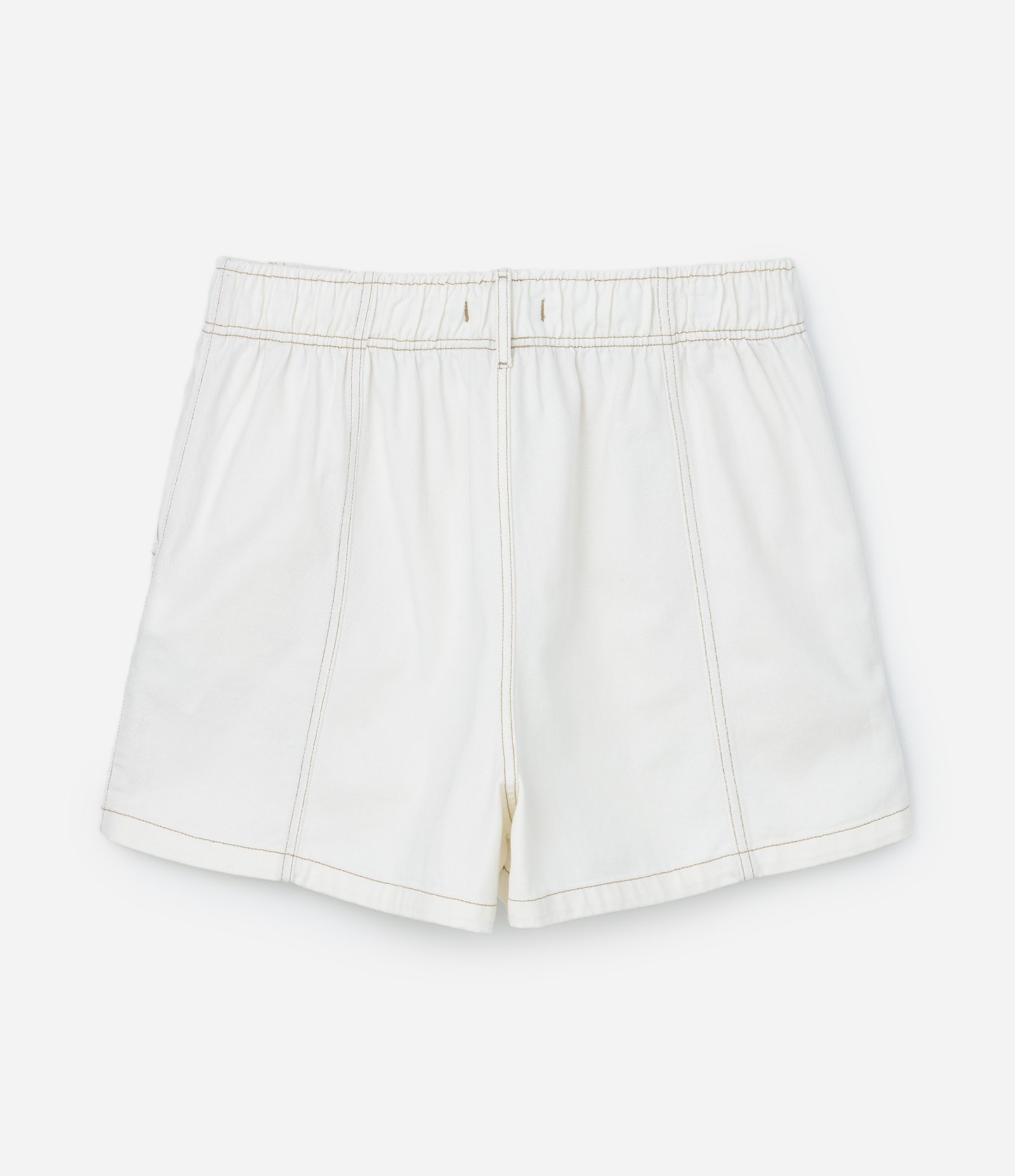 Short Clochard em Sarja com Bolso Faca Curve & Plus Size Branco 6