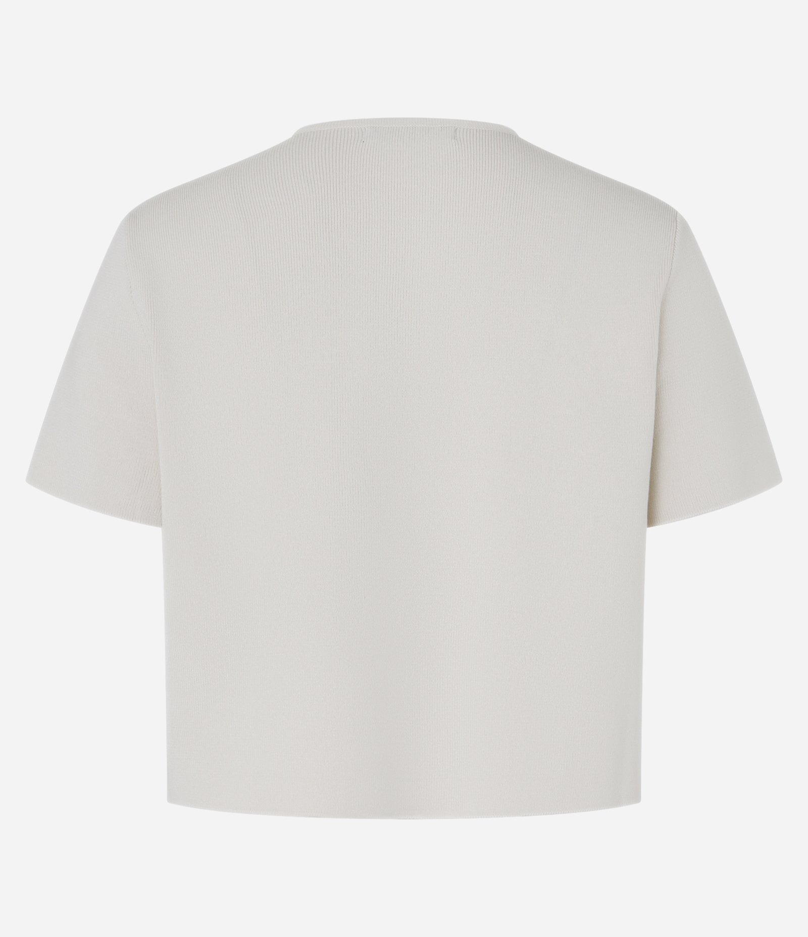 Blusa em Tricô com Fechamento na Gola Off White 7