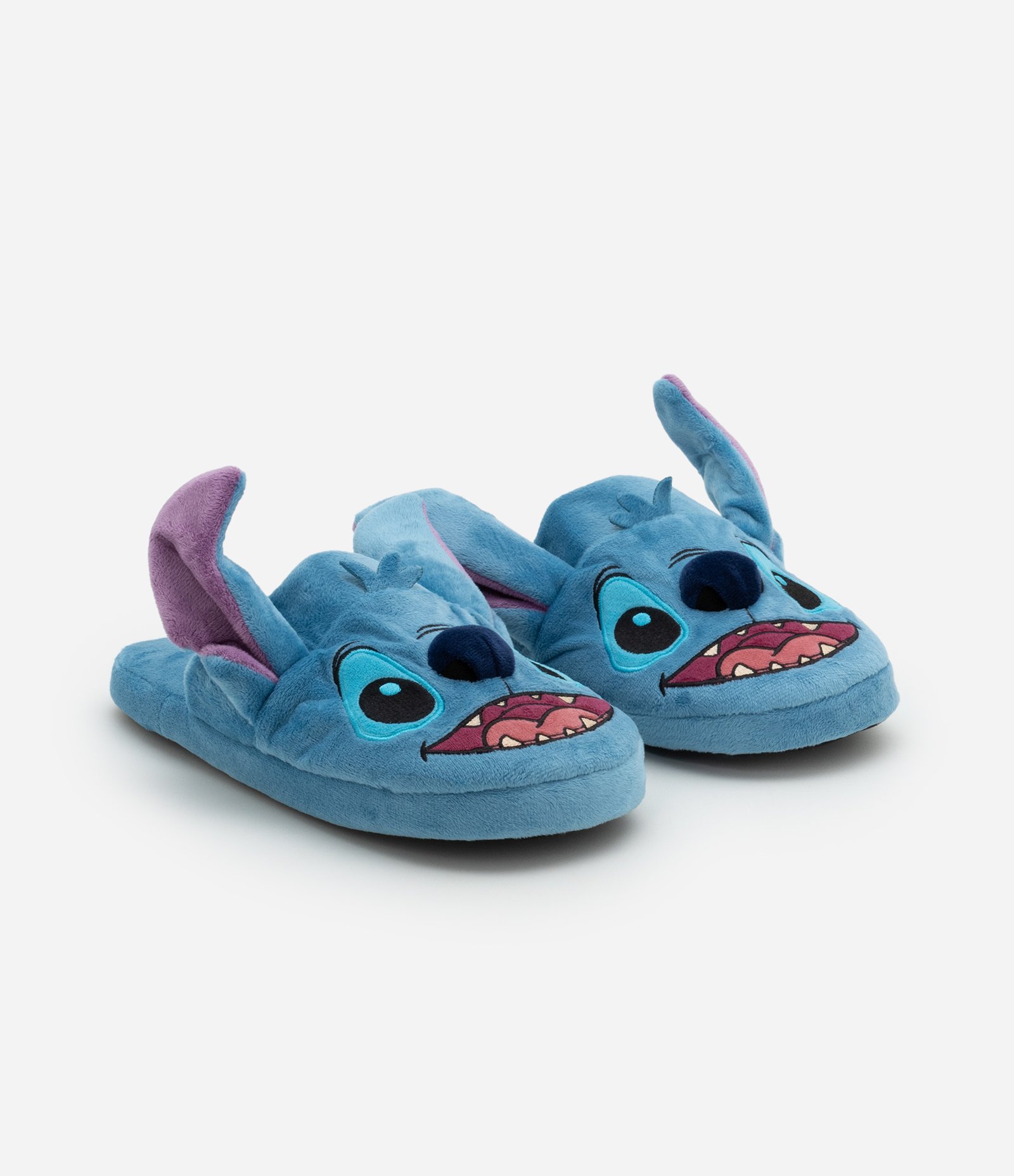Pantufa com Estampa Rostinho do Stitch 3D Azul 2