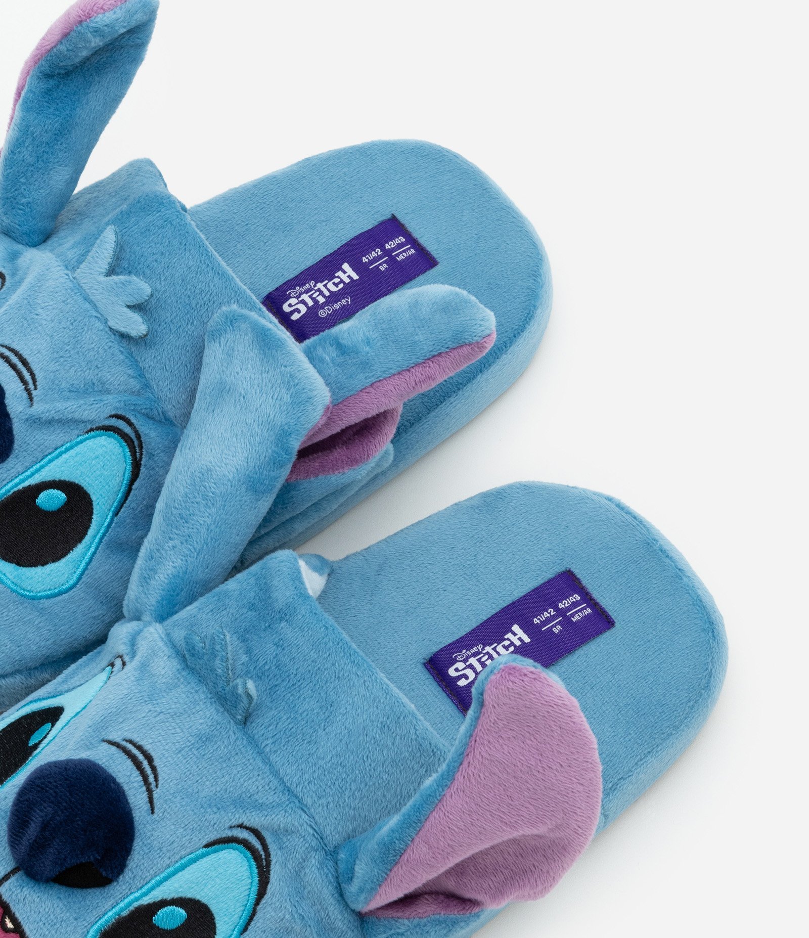 Pantufa com Estampa Rostinho do Stitch 3D Azul 3