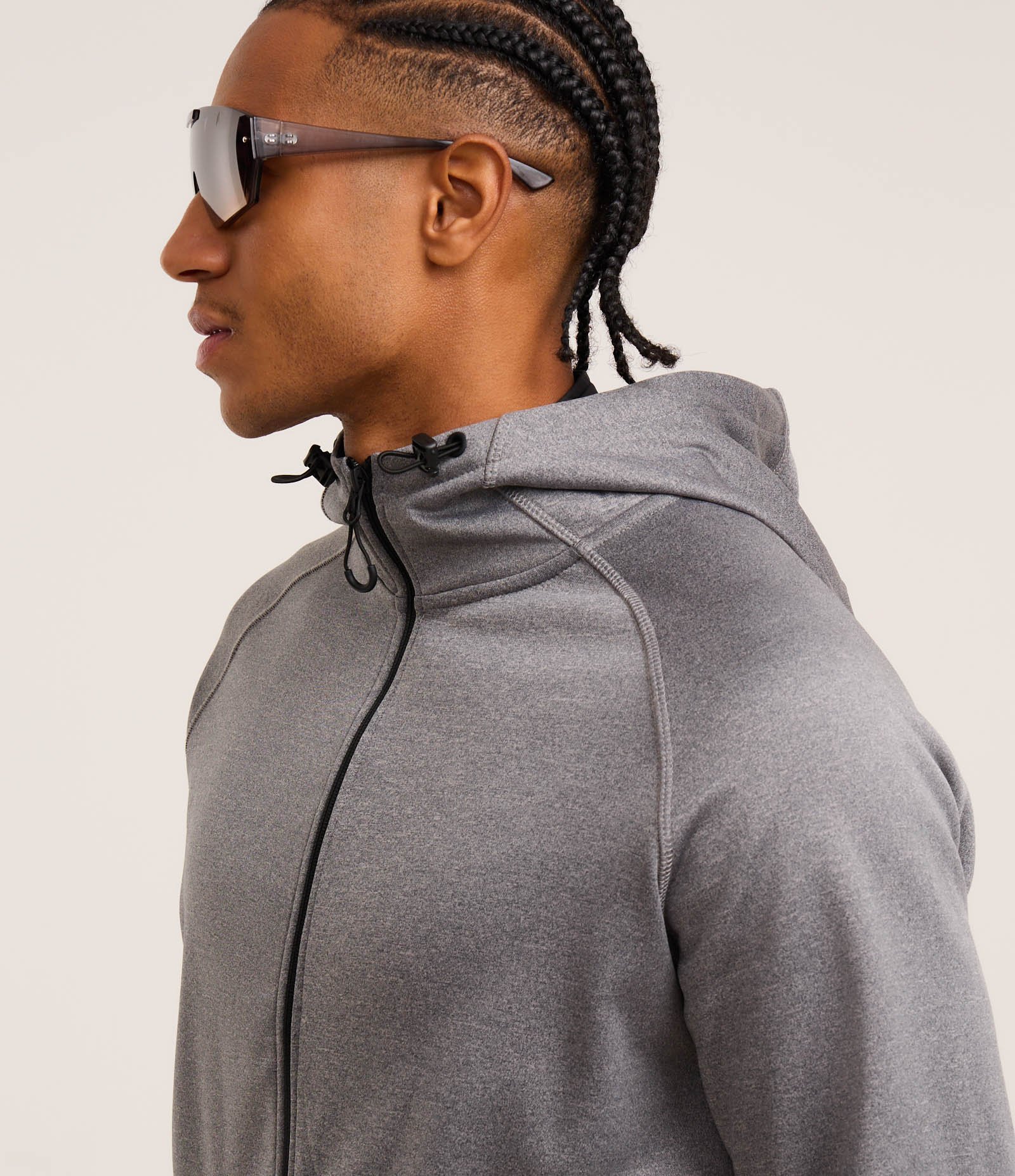 Casaco Esportivo em Helanca com Bolsos e Zíper Cinza 3