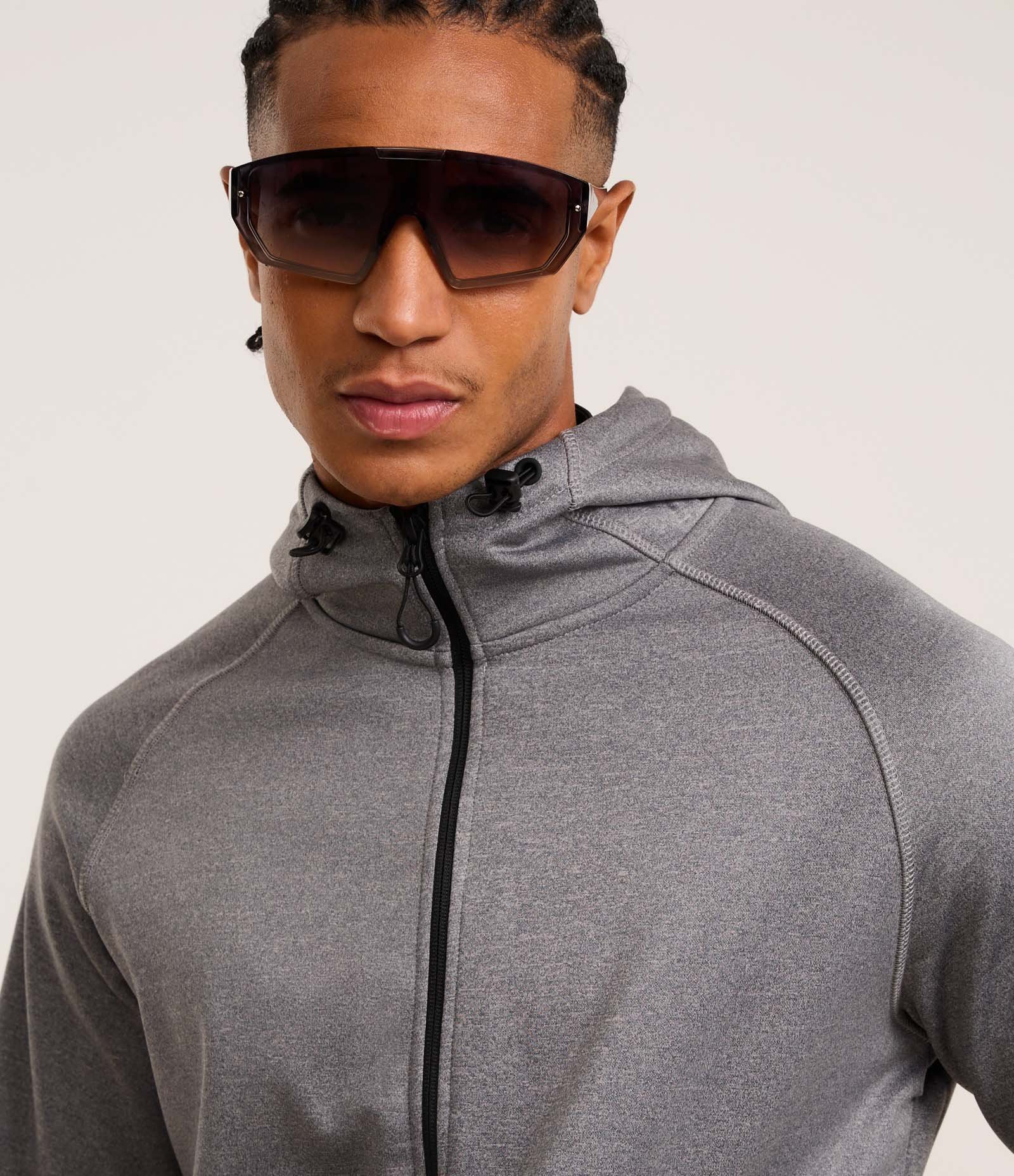 Casaco Esportivo em Helanca com Bolsos e Zíper Cinza 4