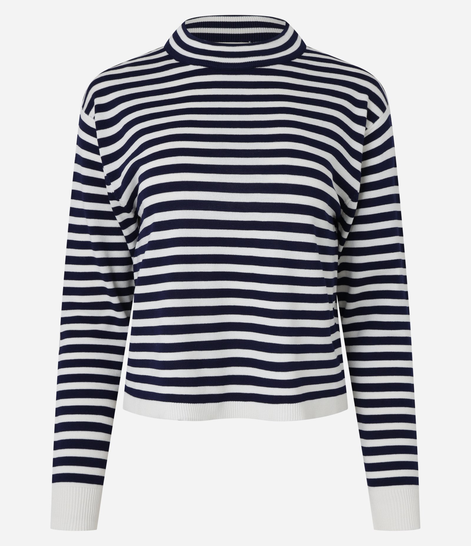 Blusa Listrada em Tricô com Gola Redonda 6