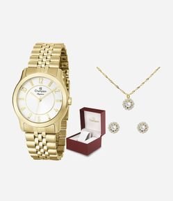 Kit Relógio Analógio Feminino Champion