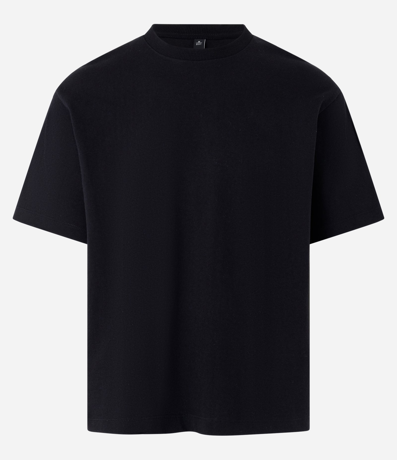 Camiseta Boxy em Ultra Cotton com Gola Redonda Preto 5