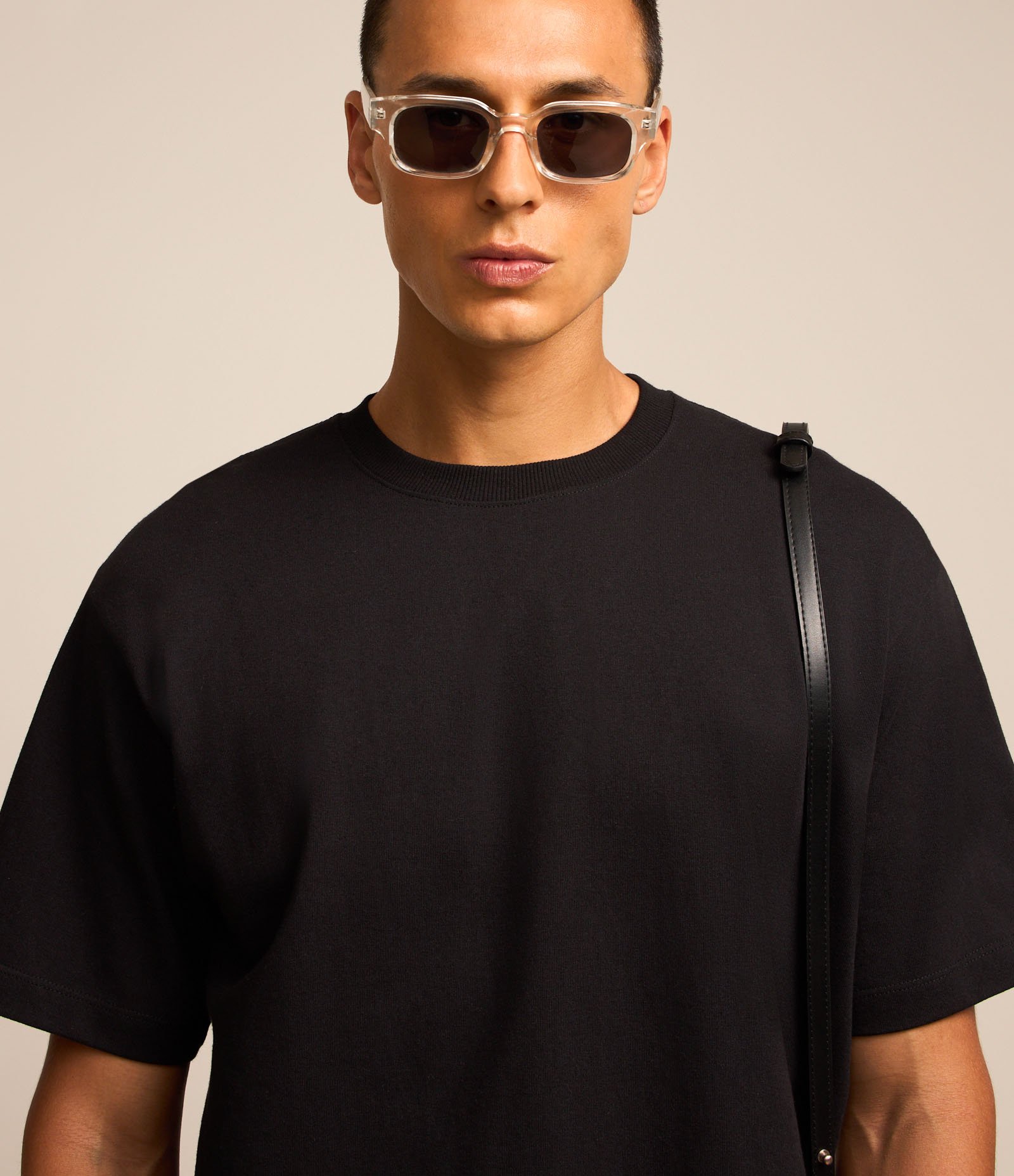 Camiseta Boxy em Ultra Cotton com Gola Redonda Preto 3