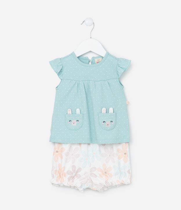 Cor: Azul/Branco | Tamanho: 3-6M