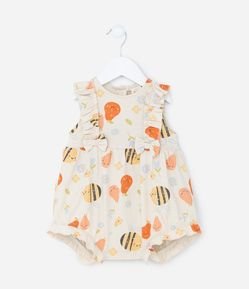 Macaquinho Infantil com Babadinhos e Lacinhos - Tam 0 a 18 meses