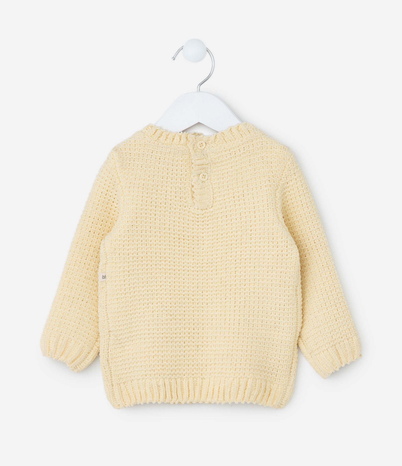Suéter Infantil em Chenille com Bordado Bichinhos - Tam 0 a 18 meses Amarelo 2