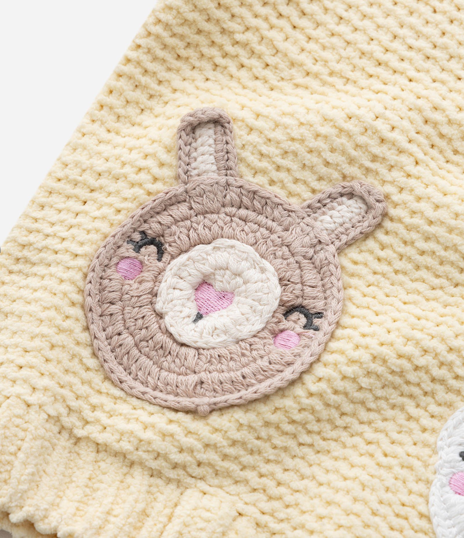Suéter Infantil em Chenille com Bordado Bichinhos - Tam 0 a 18 meses Amarelo 7