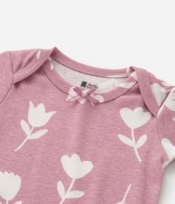 Body Infantil com Estampa de Florzinhas - Tam 0 a 18 meses