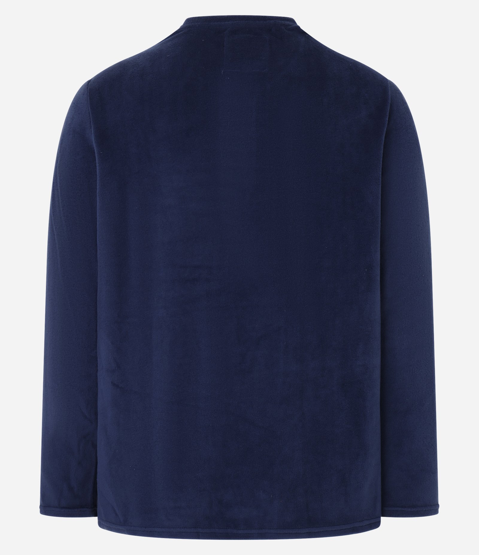 Camisa de Pijama em Plush com Botões Azul 6