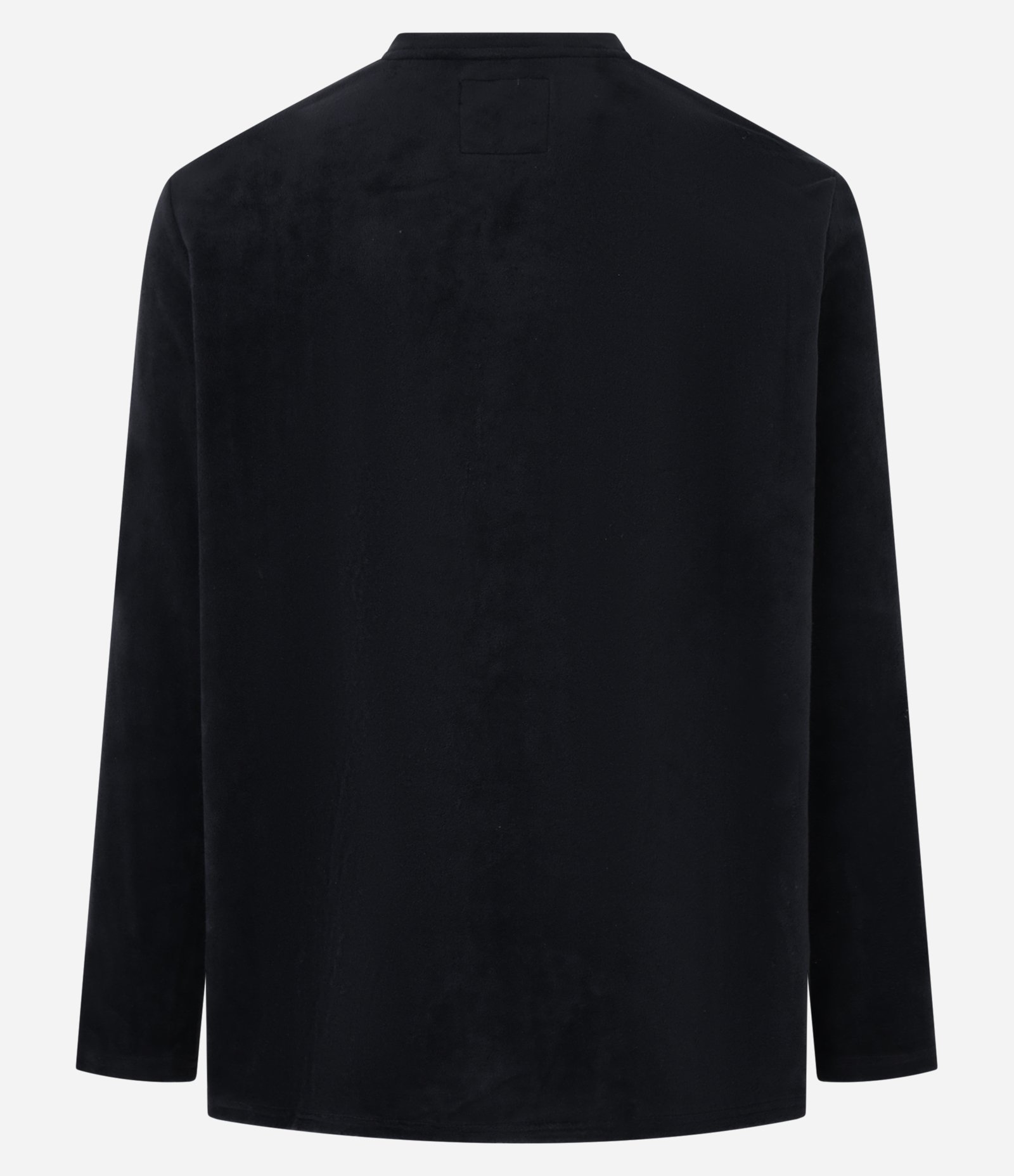 Camisa de Pijama em Plush com Botões Preto 7
