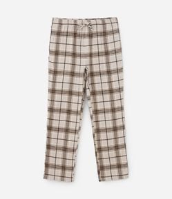 Calça de Pijama em Flanela com Estampa Xadrez