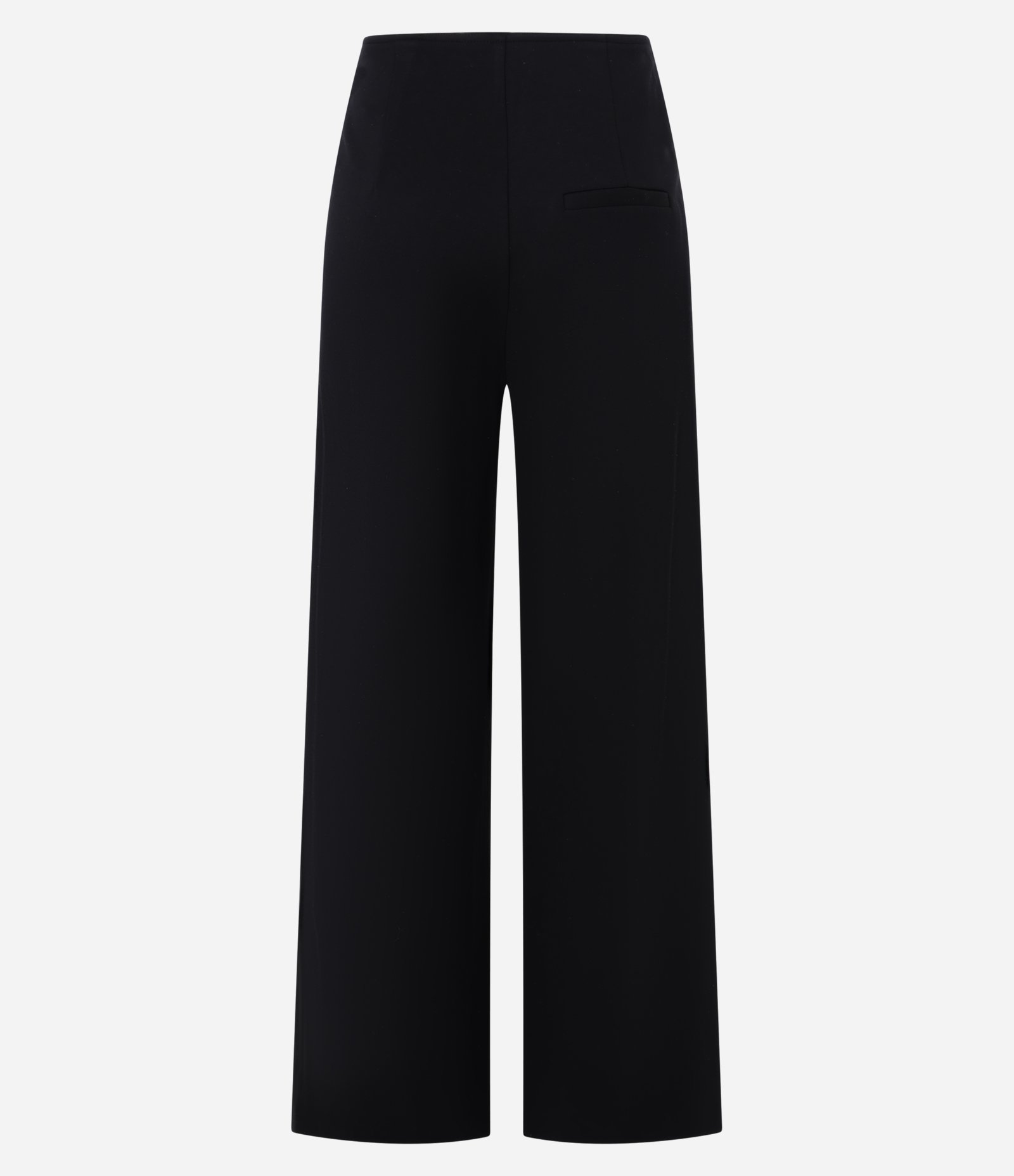 Calça Wide Leg em Ponto Roma com Detalhes de Botão no Cós Preto 2