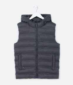 Colete Infantil em Microfibra com Capuz - Tam 5 a 14 Anos