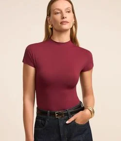 Body em Microfibra com Golinha Média