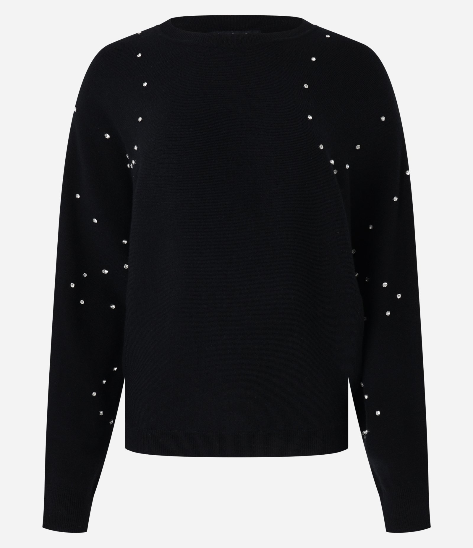 Blusa em Tricô com Mangas Bufantes e Pedrinhas Preto 5