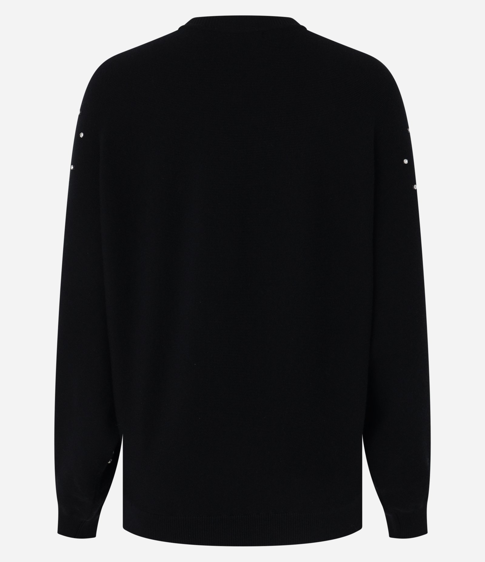 Blusa em Tricô com Mangas Bufantes e Pedrinhas Preto 7
