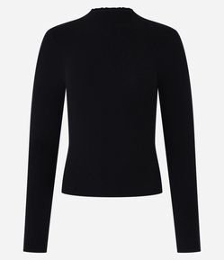 Blusa Ajustada em Tricô com Ponto Diferenciado