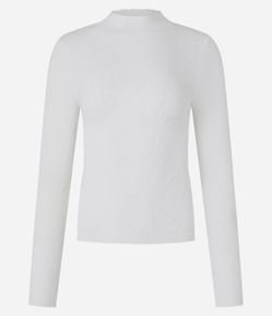 Blusa Ajustada em Tricô com Ponto Diferenciado