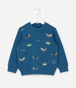 Suéter Infantil com Estampa de Dinos - Tam 1 a 5 Anos